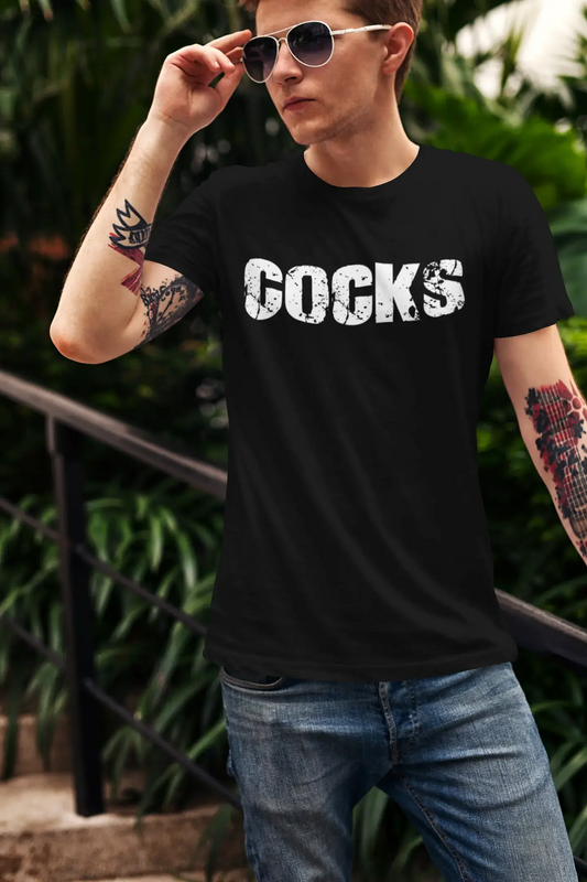 cocks Men's Retro T shirt Black Birthday Gift 00553