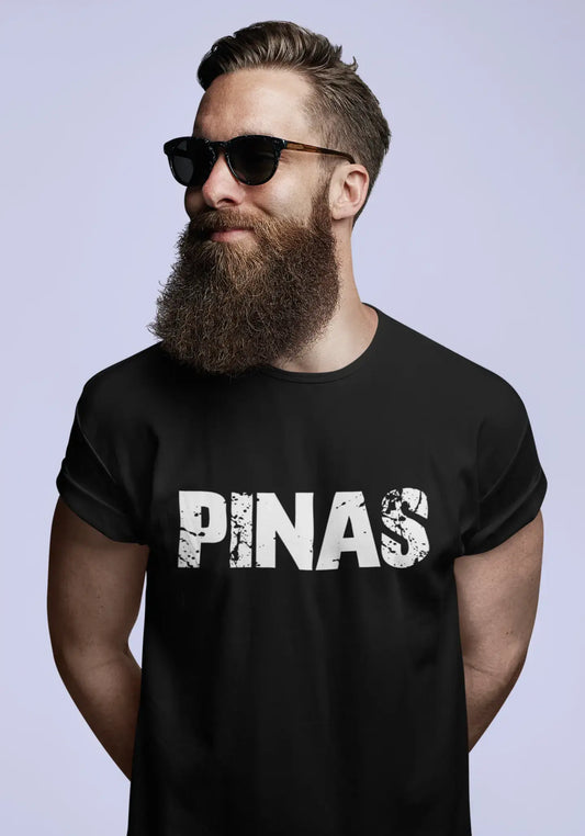 pinas Men's Retro T shirt Black Birthday Gift 00553