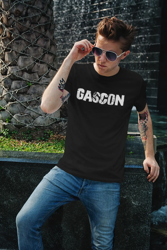 gascon Men's Vintage T shirt Black Birthday Gift 00554