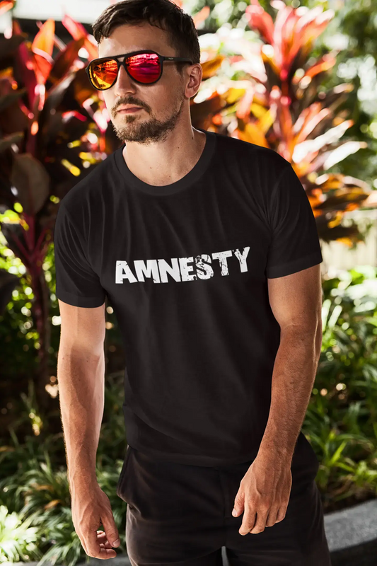 amnesty Men's Vintage T shirt Black Birthday Gift 00555