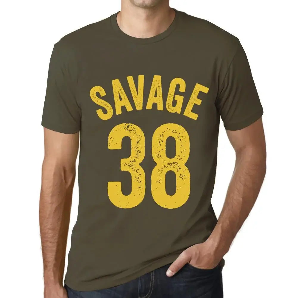 Men's Graphic T-Shirt Savage 38 38th Birthday Anniversary 38 Year Old Gift 1986 Vintage Eco-Friendly Short Sleeve Novelty Tee