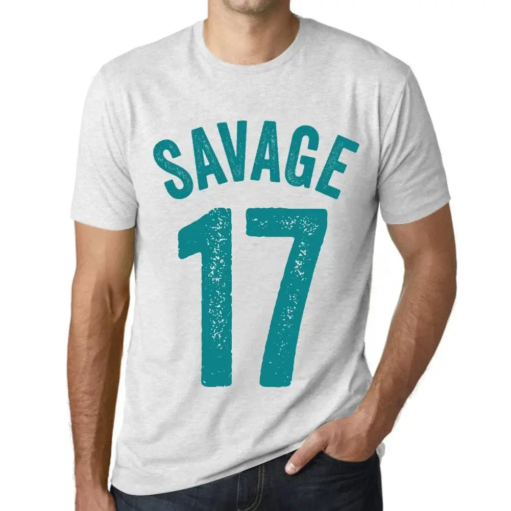 Men's Graphic T-Shirt Savage 17 17th Birthday Anniversary 17 Year Old Gift 2007 Vintage Eco-Friendly Short Sleeve Novelty Tee