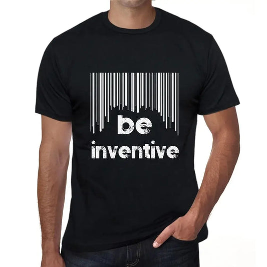 Men's Graphic T-Shirt Barcode Be Inventive Eco-Friendly Limited Edition Short Sleeve Tee-Shirt Vintage Birthday Gift Novelty