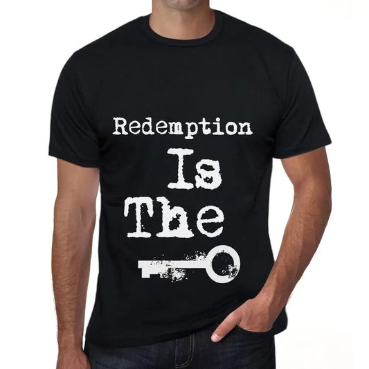 Men's Graphic T-Shirt Redemption Is The Key Eco-Friendly Limited Edition Short Sleeve Tee-Shirt Vintage Birthday Gift Novelty