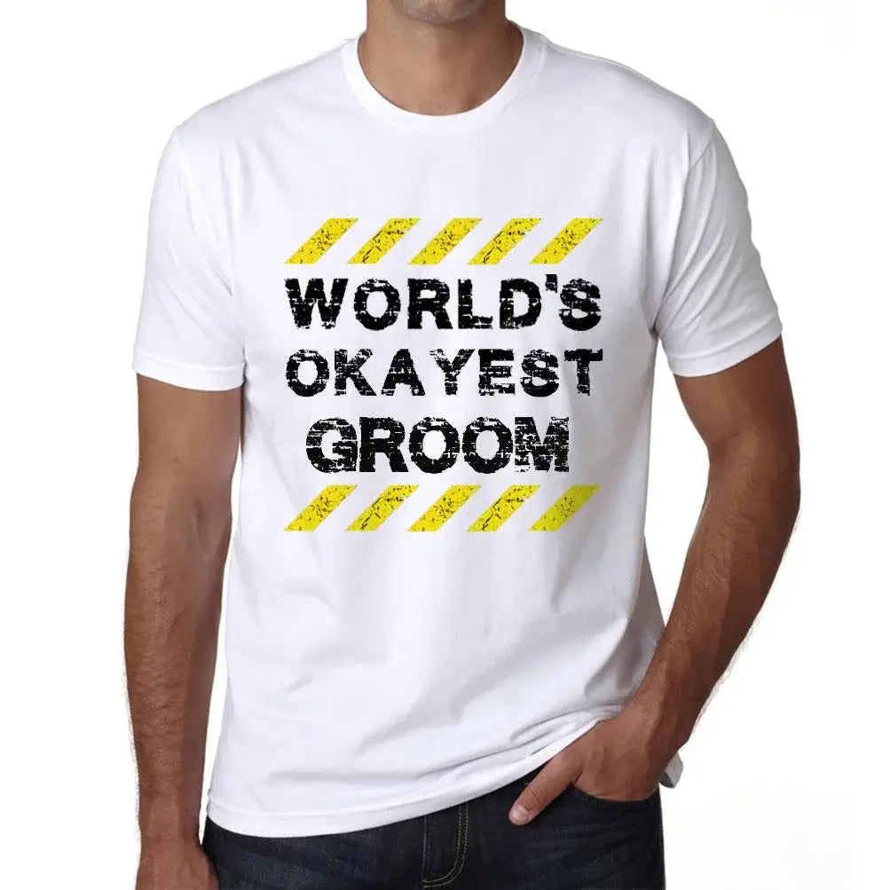 Men's Graphic T-Shirt Worlds Okayest Groom Eco-Friendly Limited Edition Short Sleeve Tee-Shirt Vintage Birthday Gift Novelty