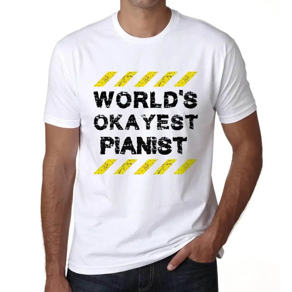 Men's Graphic T-Shirt Worlds Okayest Pianist Eco-Friendly Limited Edition Short Sleeve Tee-Shirt Vintage Birthday Gift Novelty