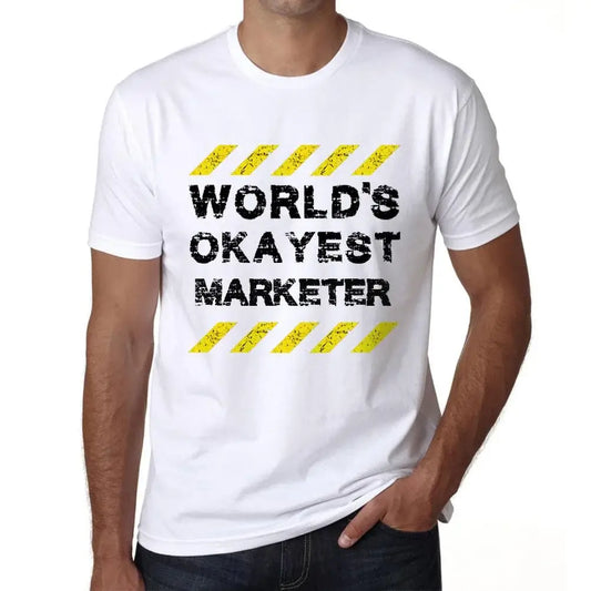Men's Graphic T-Shirt Worlds Okayest Marketer Eco-Friendly Limited Edition Short Sleeve Tee-Shirt Vintage Birthday Gift Novelty