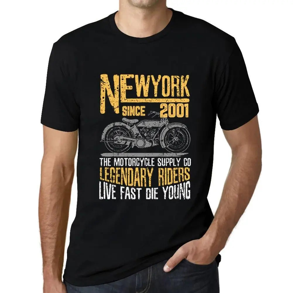 Men's Graphic T-Shirt Motorcycle Legendary Riders Since 2001 23rd Birthday Anniversary 23 Year Old Gift 2001 Vintage Eco-Friendly Short Sleeve Novelty Tee