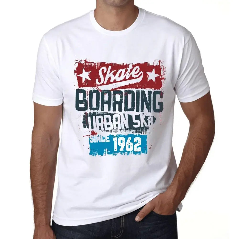 Men's Graphic T-Shirt Urban Skateboard Since 1962 62nd Birthday Anniversary 62 Year Old Gift 1962 Vintage Eco-Friendly Short Sleeve Novelty Tee