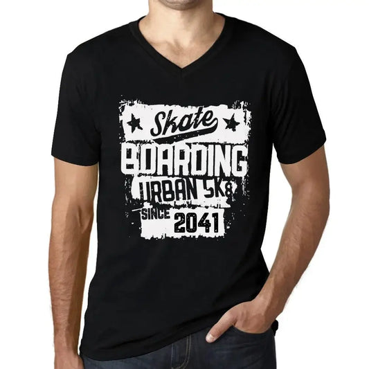 Men's Graphic T-Shirt V Neck Urban Skateboard Since 2041