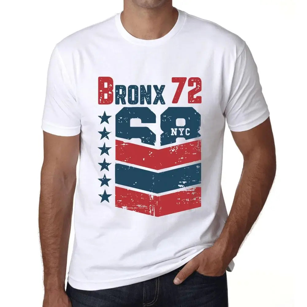 Men's Graphic T-Shirt Bronx 72 72nd Birthday Anniversary 72 Year Old Gift 1952 Vintage Eco-Friendly Short Sleeve Novelty Tee