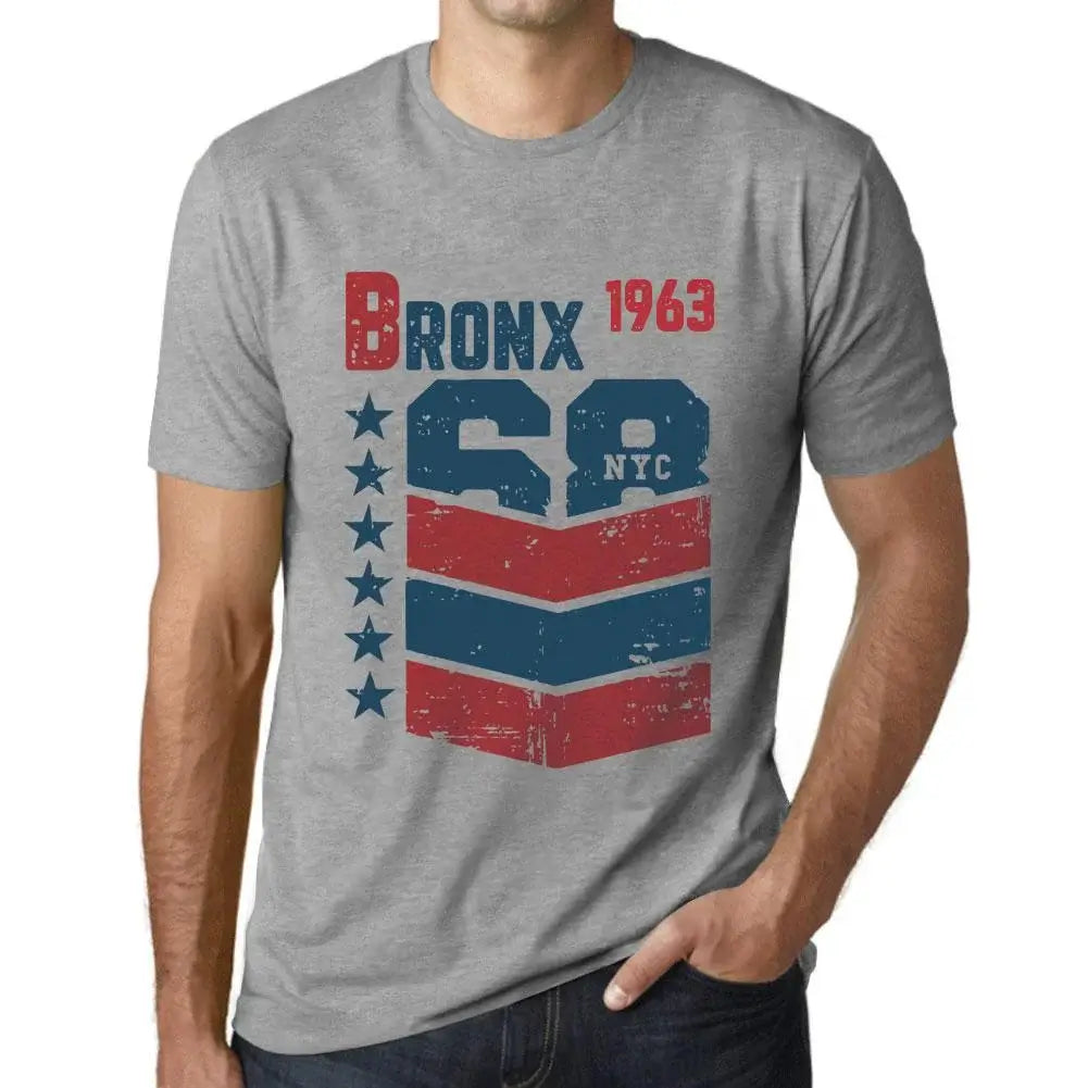 Men's Graphic T-Shirt Bronx 1963 61st Birthday Anniversary 61 Year Old Gift 1963 Vintage Eco-Friendly Short Sleeve Novelty Tee