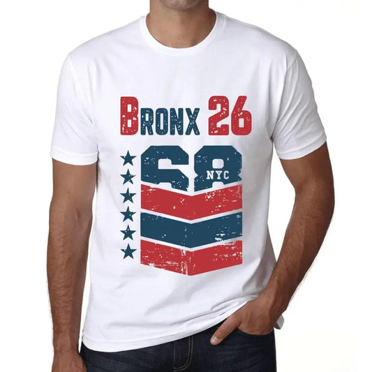 Men's Graphic T-Shirt Bronx 26 26th Birthday Anniversary 26 Year Old Gift 1998 Vintage Eco-Friendly Short Sleeve Novelty Tee