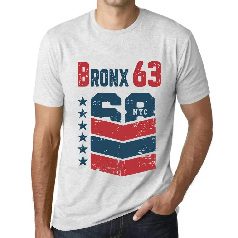 Men's Graphic T-Shirt Bronx 63 63rd Birthday Anniversary 63 Year Old Gift 1961 Vintage Eco-Friendly Short Sleeve Novelty Tee