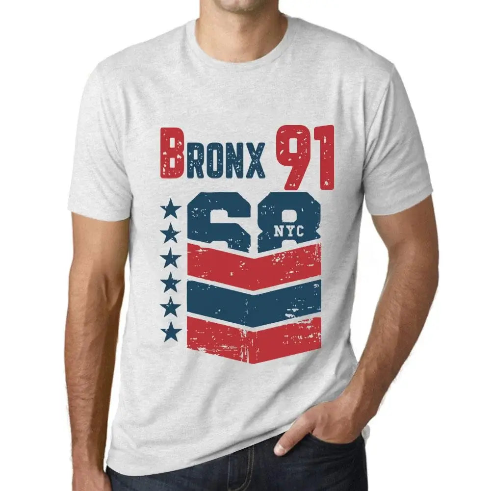 Men's Graphic T-Shirt Bronx 91 91st Birthday Anniversary 91 Year Old Gift 1933 Vintage Eco-Friendly Short Sleeve Novelty Tee