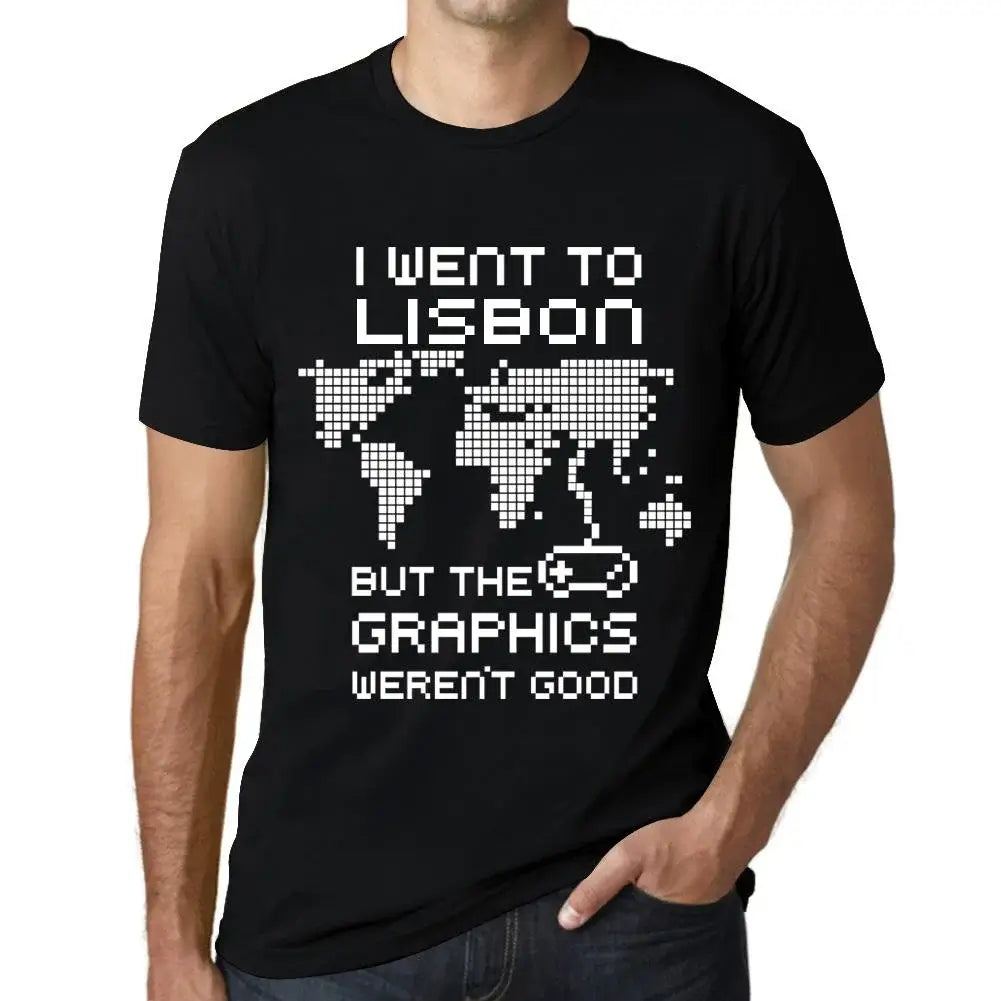 Men's Graphic T-Shirt I Went To Lisbon But The Graphics Weren’t Good Eco-Friendly Limited Edition Short Sleeve Tee-Shirt Vintage Birthday Gift Novelty