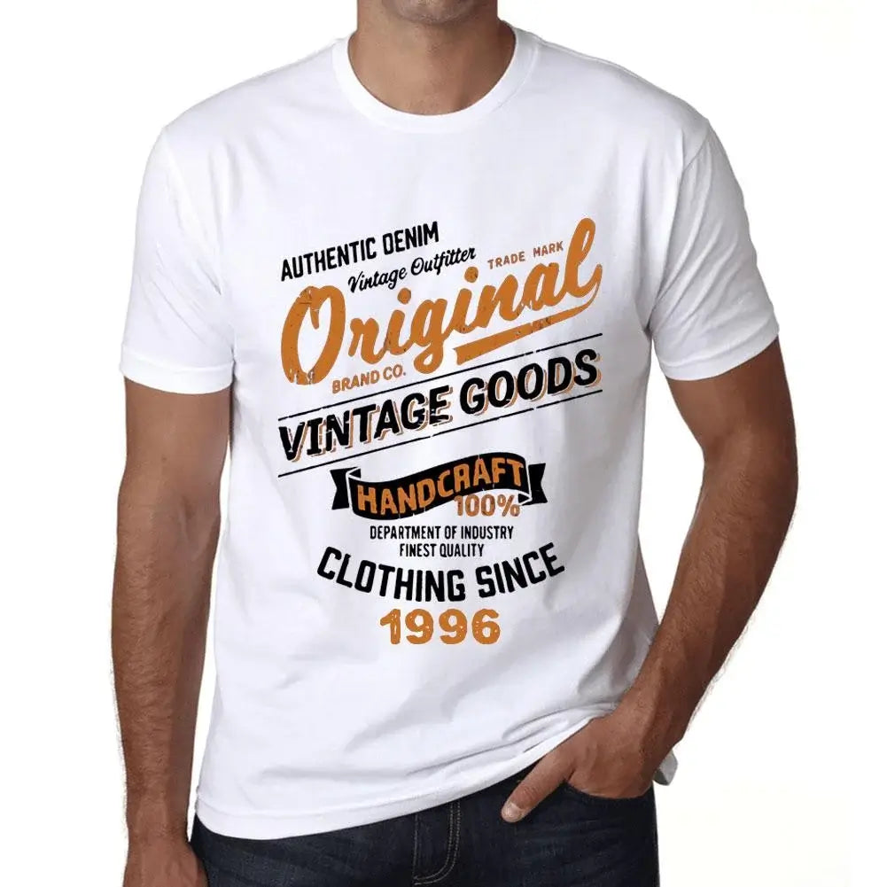 Men's Graphic T-Shirt Original Vintage Clothing Since 1996 28th Birthday Anniversary 28 Year Old Gift 1996 Vintage Eco-Friendly Short Sleeve Novelty Tee