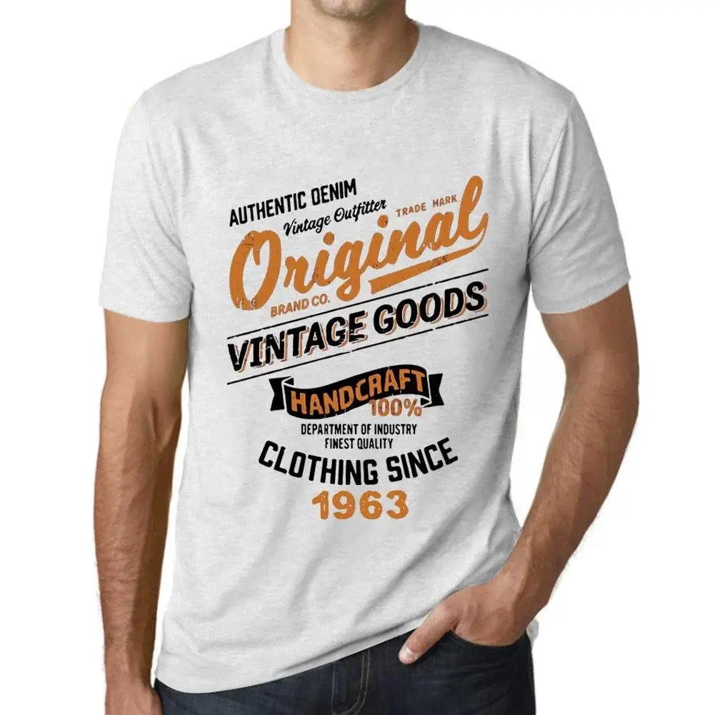 Men's Graphic T-Shirt Original Vintage Clothing Since 1963 61st Birthday Anniversary 61 Year Old Gift 1963 Vintage Eco-Friendly Short Sleeve Novelty Tee