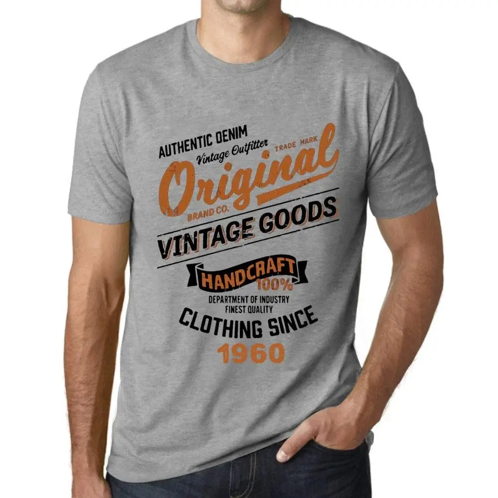 Men's Graphic T-Shirt Original Vintage Clothing Since 1960 64th Birthday Anniversary 64 Year Old Gift 1960 Vintage Eco-Friendly Short Sleeve Novelty Tee