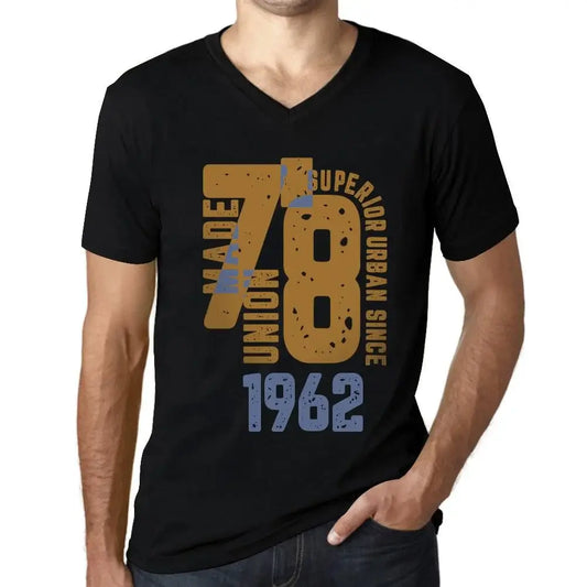 Men's Graphic T-Shirt V Neck Superior Urban Style Since 1962 62nd Birthday Anniversary 62 Year Old Gift 1962 Vintage Eco-Friendly Short Sleeve Novelty Tee