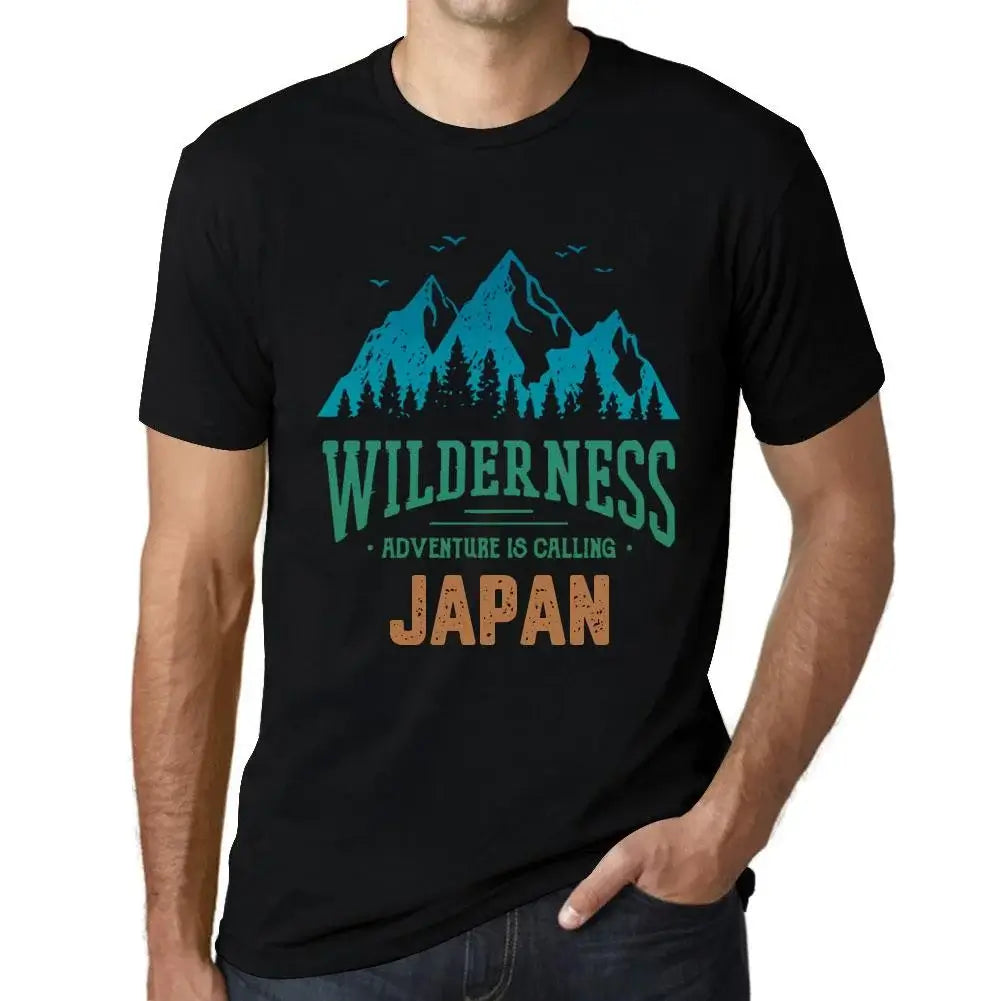 Men's Graphic T-Shirt Wilderness, Adventure Is Calling Japan Eco-Friendly Limited Edition Short Sleeve Tee-Shirt Vintage Birthday Gift Novelty