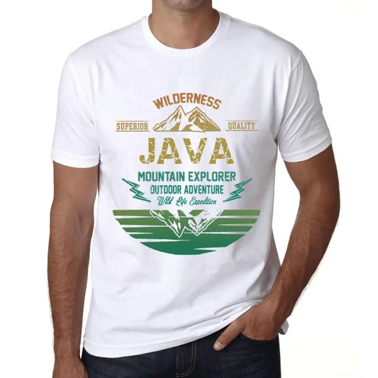 Men's Graphic T-Shirt Outdoor Adventure, Wilderness, Mountain Explorer Java Eco-Friendly Limited Edition Short Sleeve Tee-Shirt Vintage Birthday Gift Novelty
