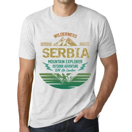 Men's Graphic T-Shirt Outdoor Adventure, Wilderness, Mountain Explorer Serbia Eco-Friendly Limited Edition Short Sleeve Tee-Shirt Vintage Birthday Gift Novelty