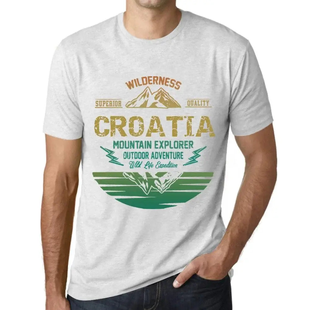 Men's Graphic T-Shirt Outdoor Adventure, Wilderness, Mountain Explorer Croatia Eco-Friendly Limited Edition Short Sleeve Tee-Shirt Vintage Birthday Gift Novelty