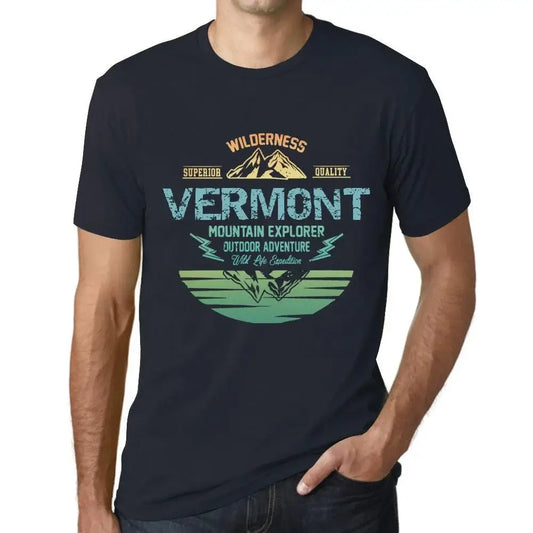 Men's Graphic T-Shirt Outdoor Adventure, Wilderness, Mountain Explorer Vermont Eco-Friendly Limited Edition Short Sleeve Tee-Shirt Vintage Birthday Gift Novelty