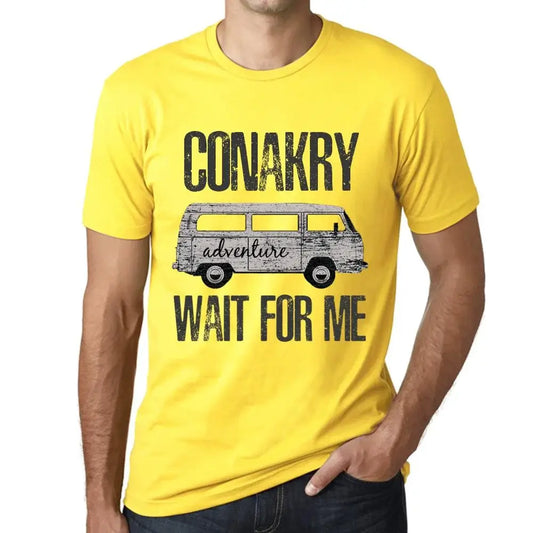 Men's Graphic T-Shirt Adventure Wait For Me In Conakry Eco-Friendly Limited Edition Short Sleeve Tee-Shirt Vintage Birthday Gift Novelty
