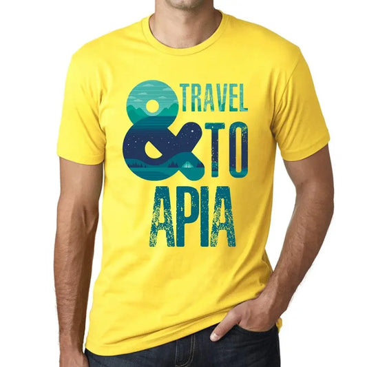 Men's Graphic T-Shirt And Travel To Apia Eco-Friendly Limited Edition Short Sleeve Tee-Shirt Vintage Birthday Gift Novelty