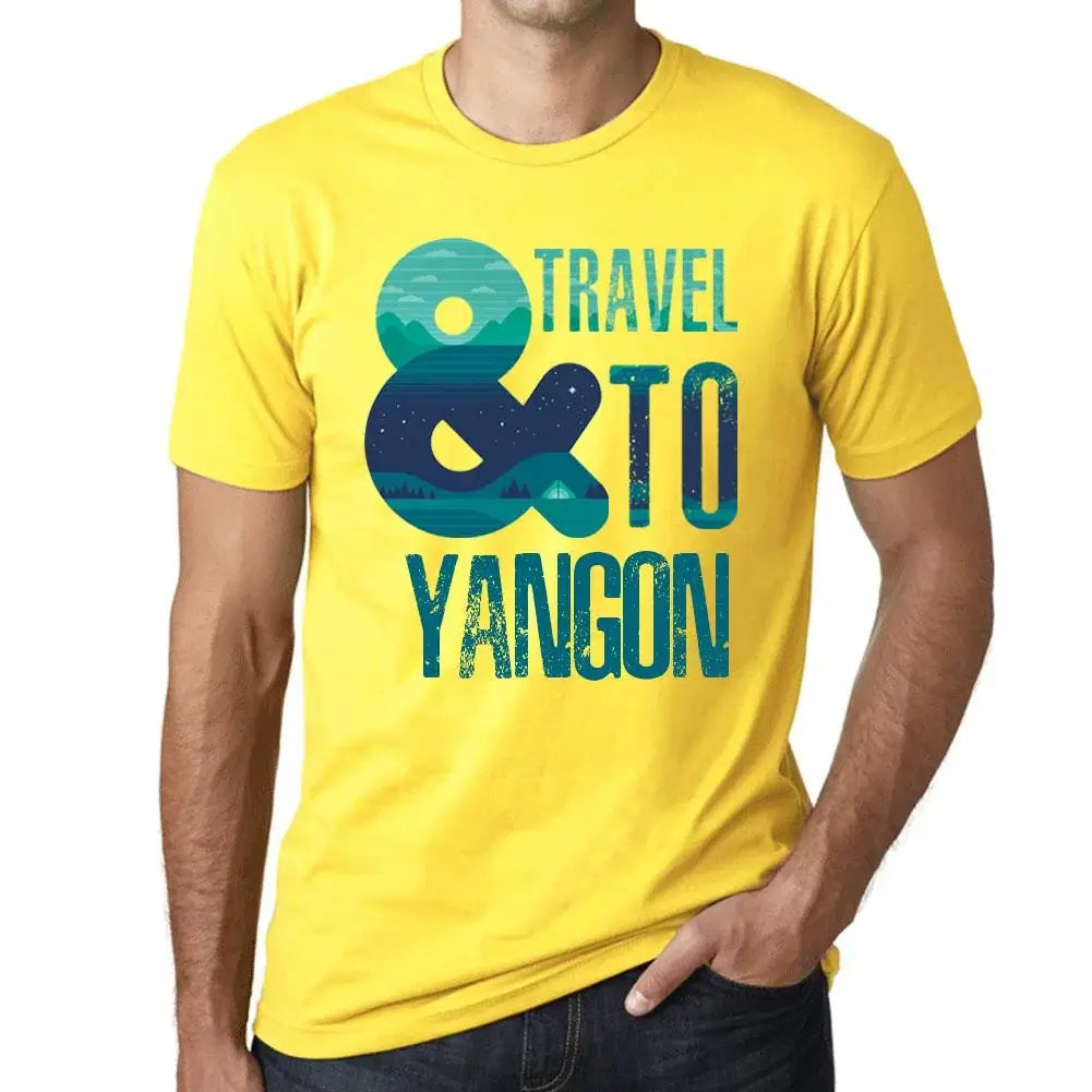 Men's Graphic T-Shirt And Travel To Yangon Eco-Friendly Limited Edition Short Sleeve Tee-Shirt Vintage Birthday Gift Novelty