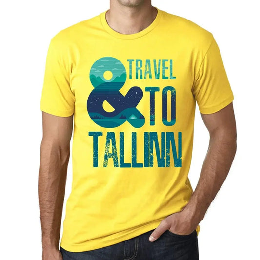 Men's Graphic T-Shirt And Travel To Tallinn Eco-Friendly Limited Edition Short Sleeve Tee-Shirt Vintage Birthday Gift Novelty