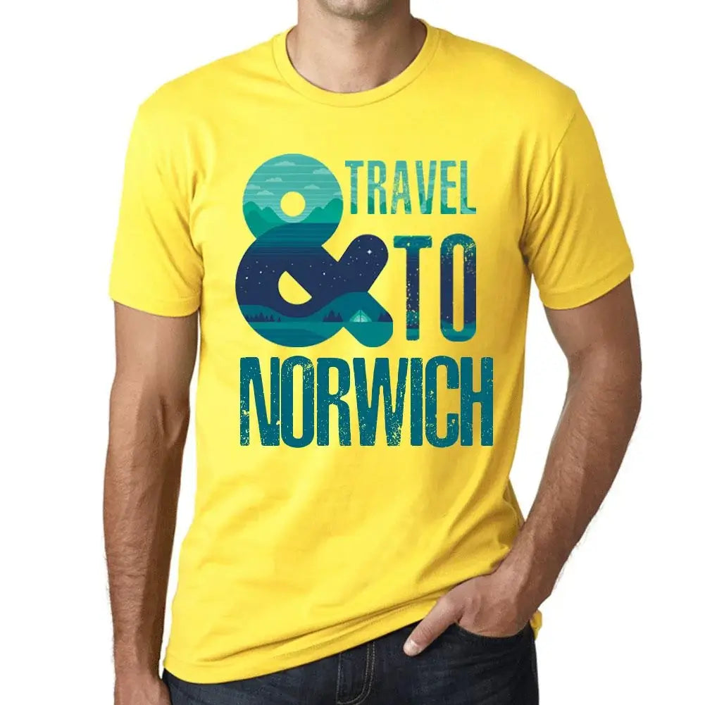 Men's Graphic T-Shirt And Travel To Norwich Eco-Friendly Limited Edition Short Sleeve Tee-Shirt Vintage Birthday Gift Novelty