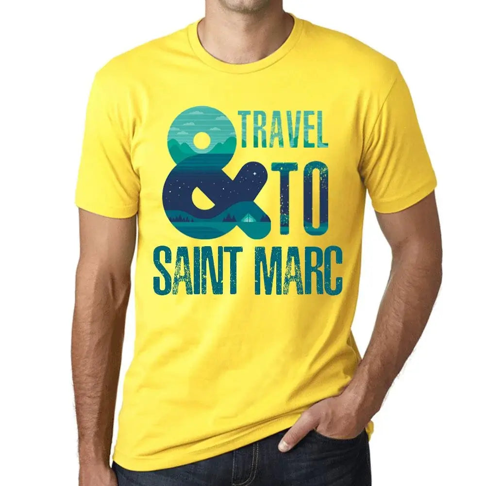 Men's Graphic T-Shirt And Travel To Saint Marc Eco-Friendly Limited Edition Short Sleeve Tee-Shirt Vintage Birthday Gift Novelty