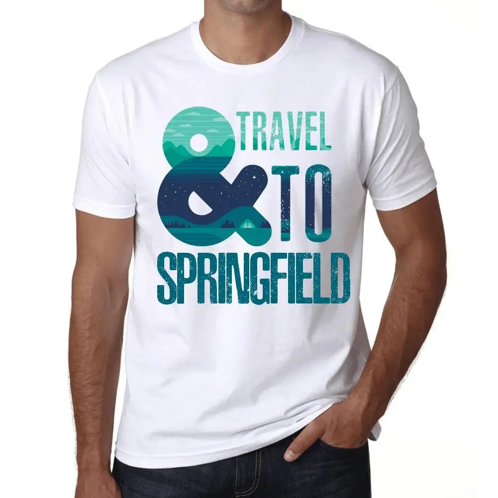 Men's Graphic T-Shirt And Travel To Springfield Eco-Friendly Limited Edition Short Sleeve Tee-Shirt Vintage Birthday Gift Novelty