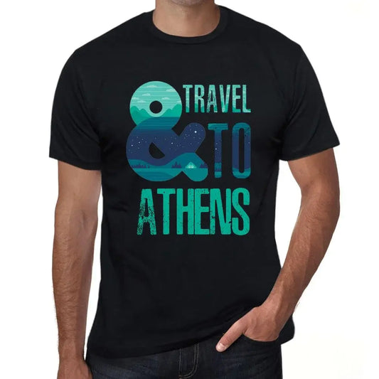 Men's Graphic T-Shirt And Travel To Athens Eco-Friendly Limited Edition Short Sleeve Tee-Shirt Vintage Birthday Gift Novelty