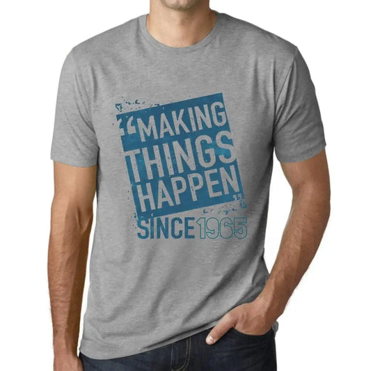 Men's Graphic T-Shirt Making Things Happen Since 1965 59th Birthday Anniversary 59 Year Old Gift 1965 Vintage Eco-Friendly Short Sleeve Novelty Tee