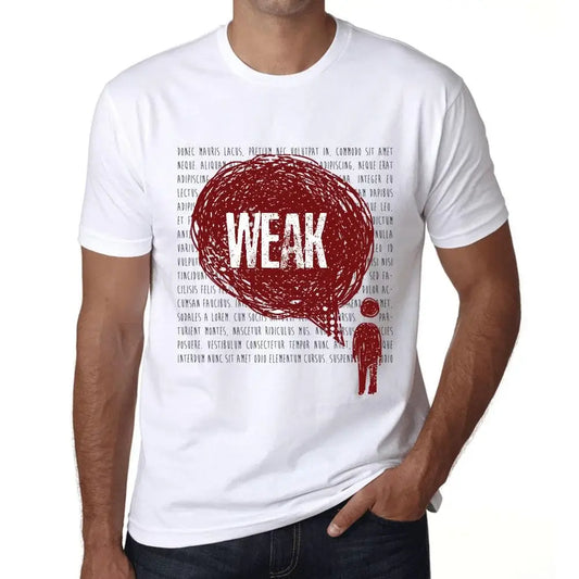Men's Graphic T-Shirt Thoughts Weak Eco-Friendly Limited Edition Short Sleeve Tee-Shirt Vintage Birthday Gift Novelty