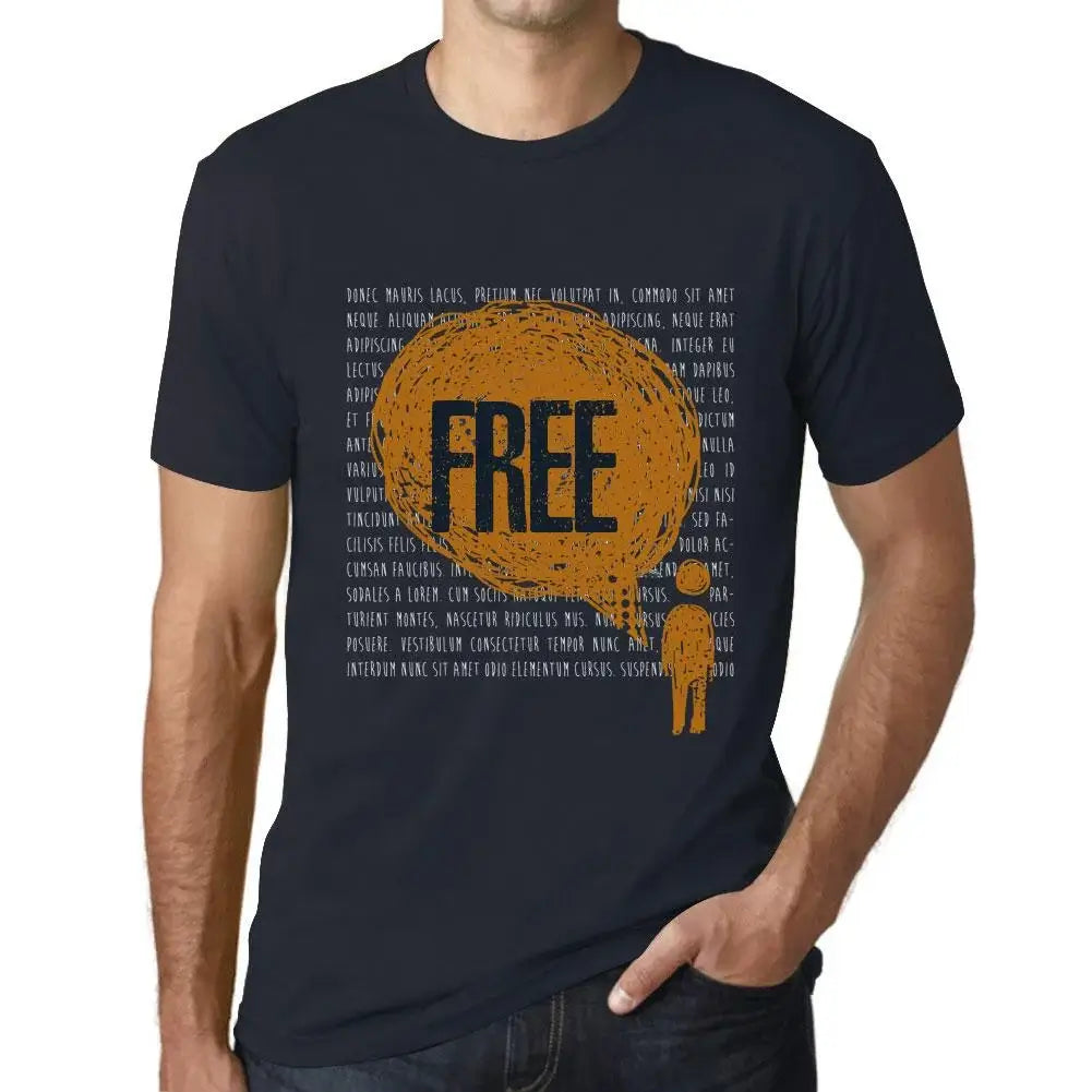 Men's Graphic T-Shirt Thoughts Free Eco-Friendly Limited Edition Short Sleeve Tee-Shirt Vintage Birthday Gift Novelty