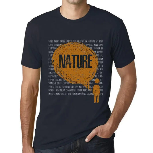 Men's Graphic T-Shirt Thoughts Nature Eco-Friendly Limited Edition Short Sleeve Tee-Shirt Vintage Birthday Gift Novelty