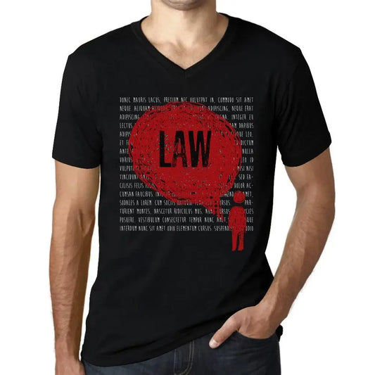 Men's Graphic T-Shirt V Neck Thoughts Law Eco-Friendly Limited Edition Short Sleeve Tee-Shirt Vintage Birthday Gift Novelty