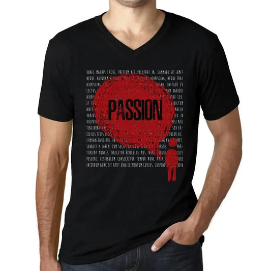 Men's Graphic T-Shirt V Neck Thoughts Passion Eco-Friendly Limited Edition Short Sleeve Tee-Shirt Vintage Birthday Gift Novelty
