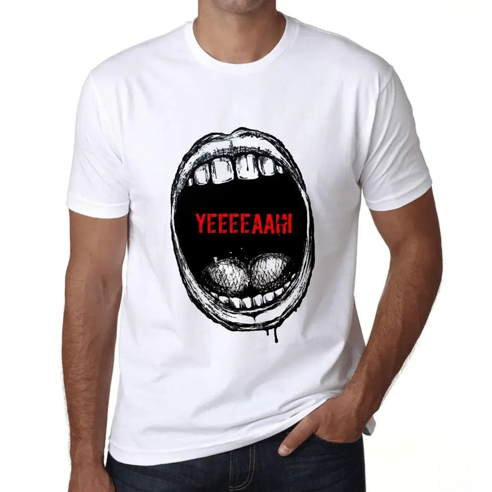 Men's Graphic T-Shirt Mouth Expressions Yeeeeaah! Eco-Friendly Limited Edition Short Sleeve Tee-Shirt Vintage Birthday Gift Novelty