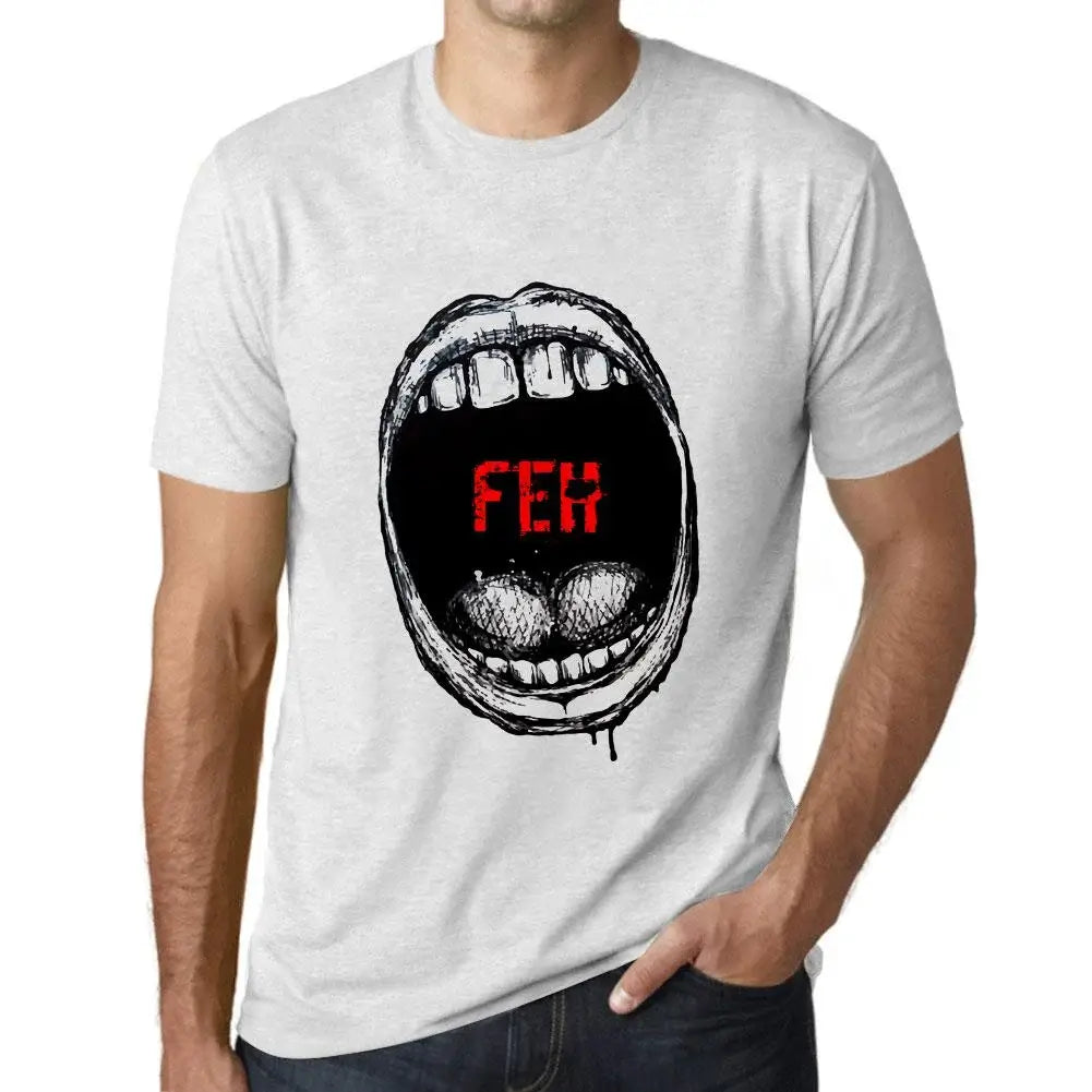 Men's Graphic T-Shirt Mouth Expressions Feh Eco-Friendly Limited Edition Short Sleeve Tee-Shirt Vintage Birthday Gift Novelty