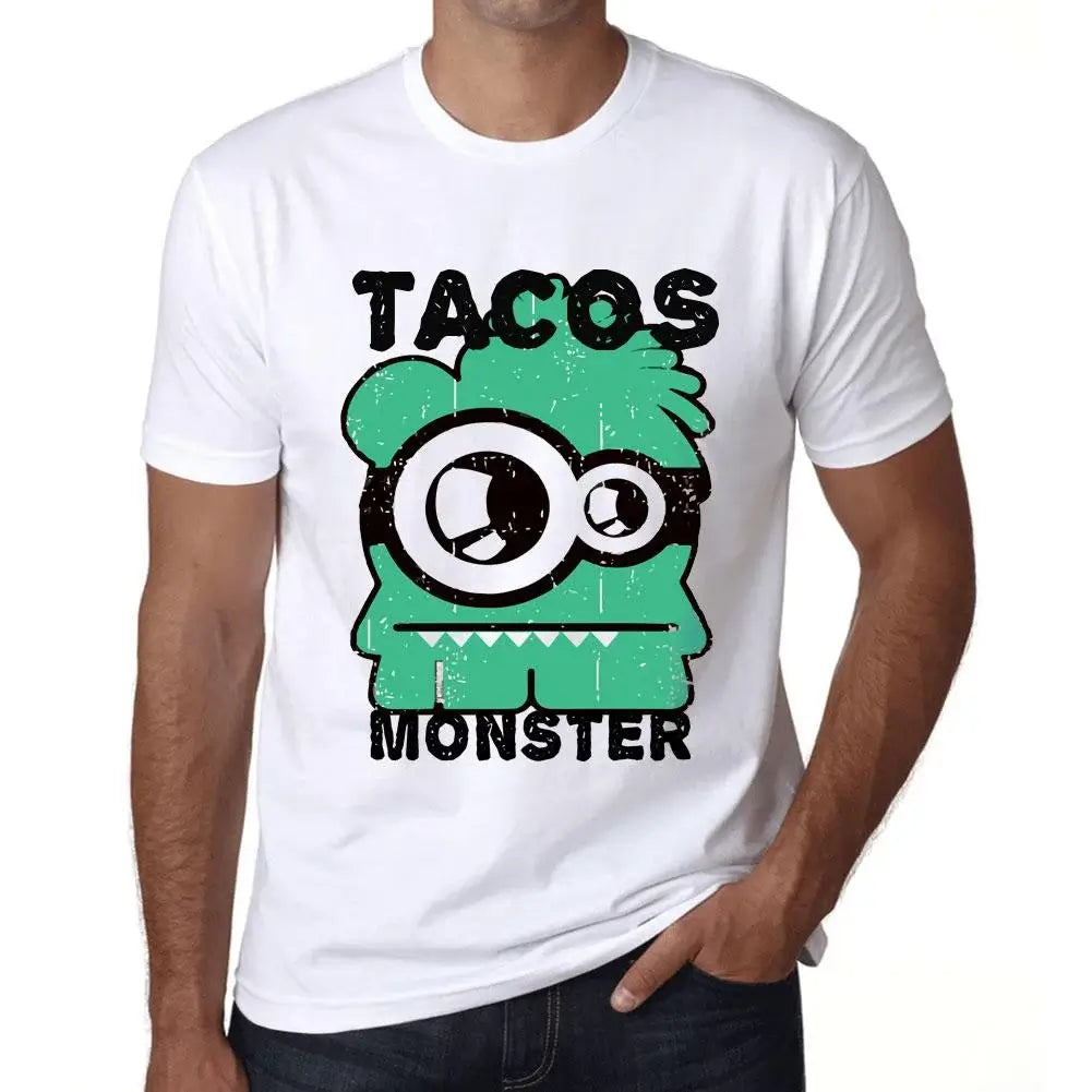 Men's Graphic T-Shirt Tacos Monster Eco-Friendly Limited Edition Short Sleeve Tee-Shirt Vintage Birthday Gift Novelty