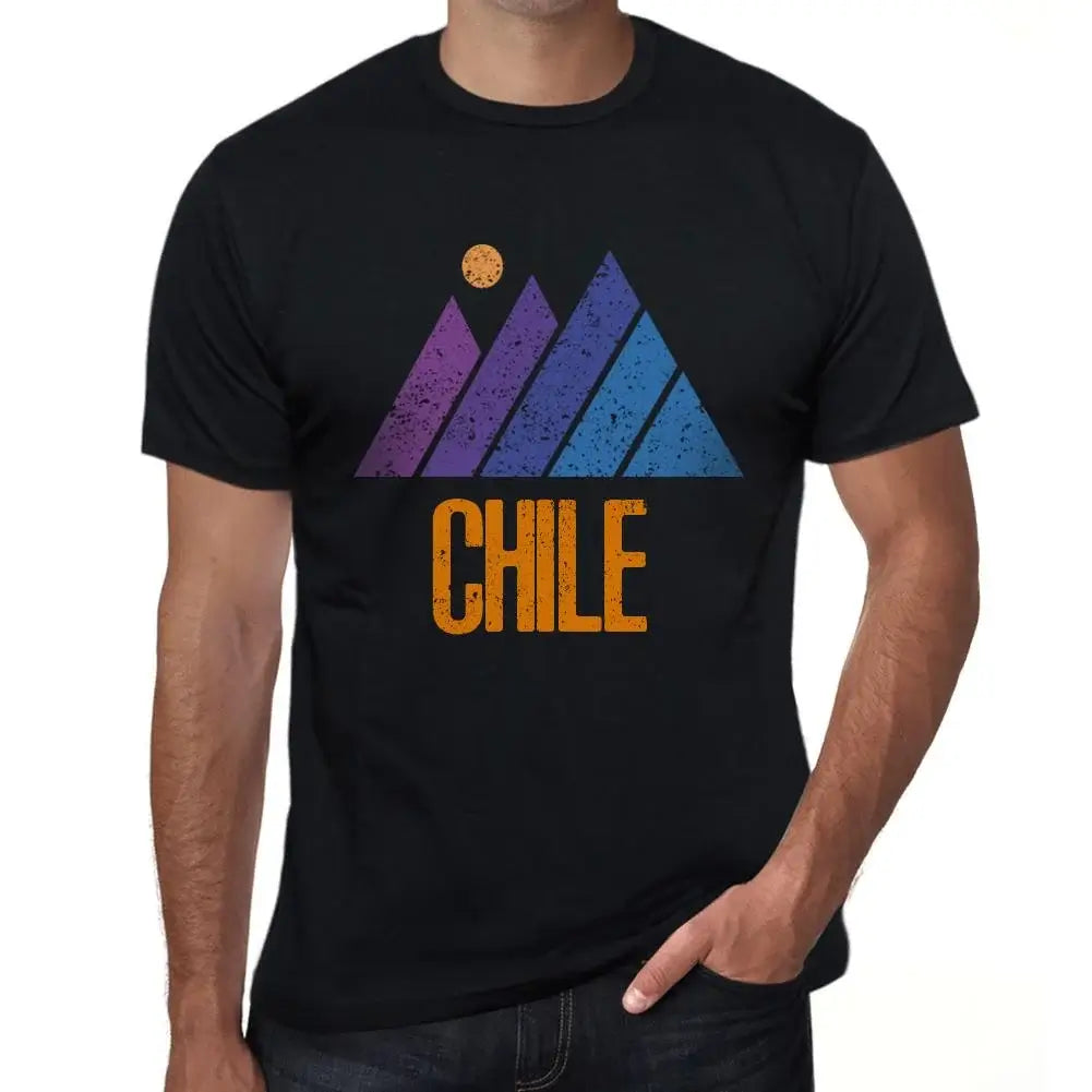 Men's Graphic T-Shirt Mountain Chile Eco-Friendly Limited Edition Short Sleeve Tee-Shirt Vintage Birthday Gift Novelty