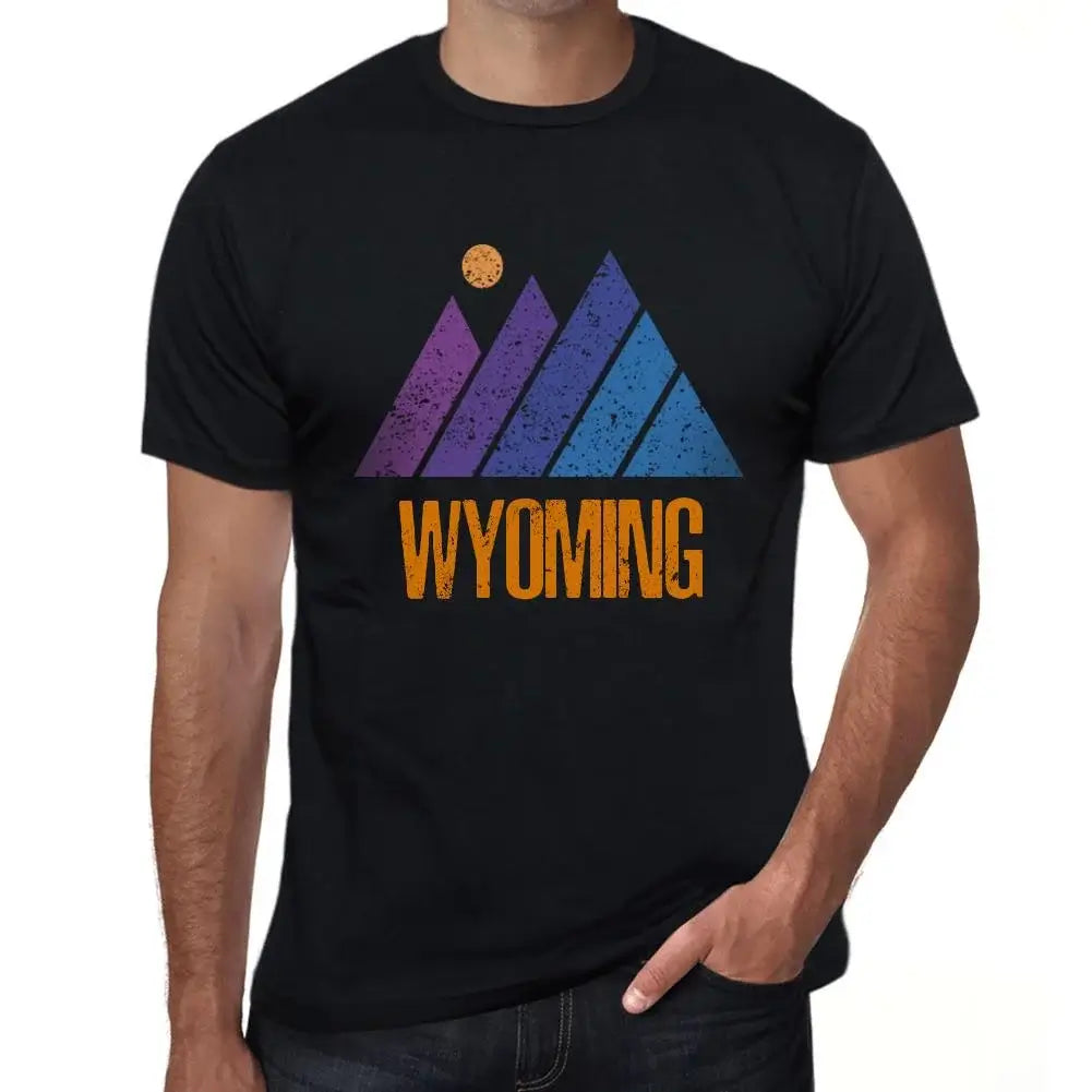 Men's Graphic T-Shirt Mountain Wyoming Eco-Friendly Limited Edition Short Sleeve Tee-Shirt Vintage Birthday Gift Novelty