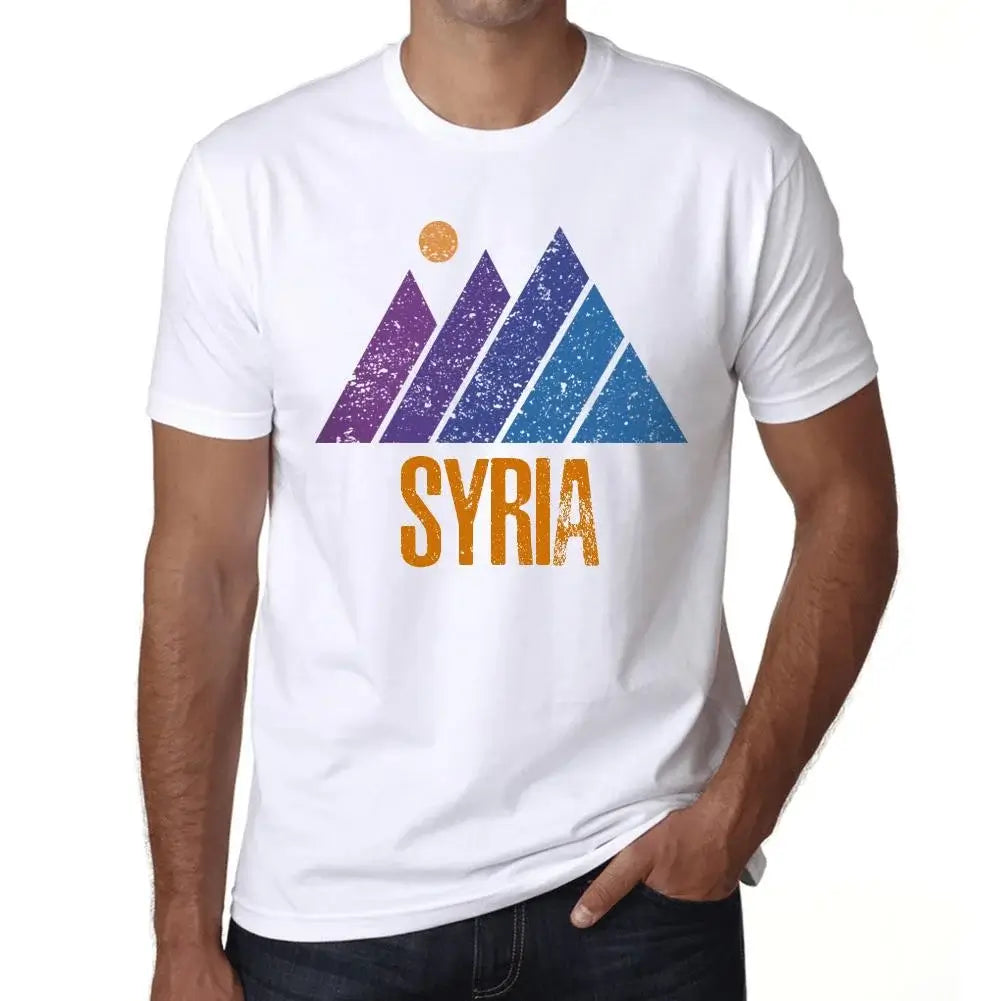 Men's Graphic T-Shirt Mountain Syria Eco-Friendly Limited Edition Short Sleeve Tee-Shirt Vintage Birthday Gift Novelty