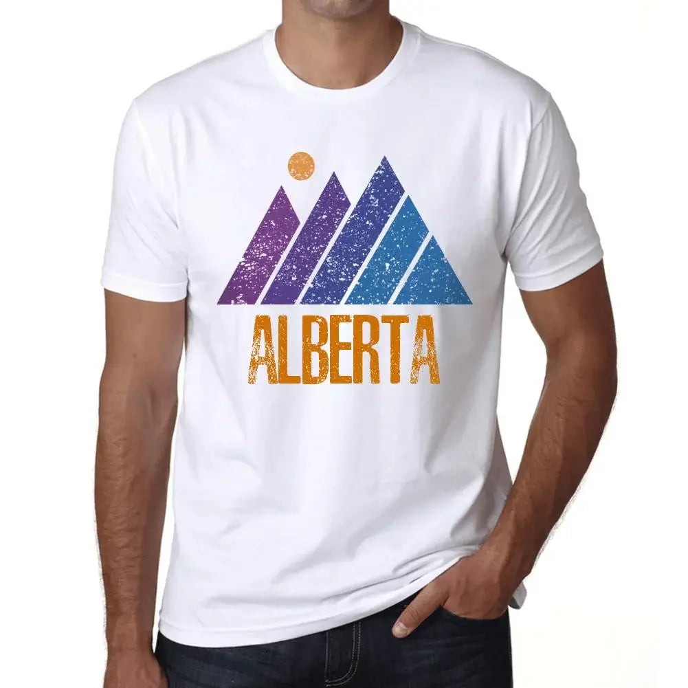 Men's Graphic T-Shirt Mountain Alberta Eco-Friendly Limited Edition Short Sleeve Tee-Shirt Vintage Birthday Gift Novelty